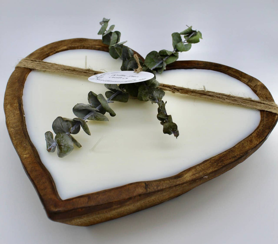 Large Heart Dough Candle